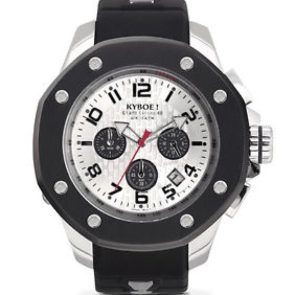 KYBOE PORT SILVER SHADOW Chronograph 48MM Watch - Picture 1 of 4